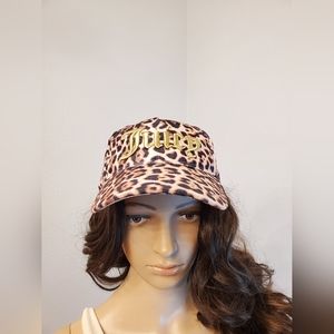 Juicy Couture Leopard Velvet Embroidered Logo “juicy” Baseball cap